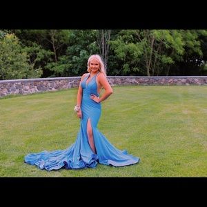 Ocean blue jovani prom dress